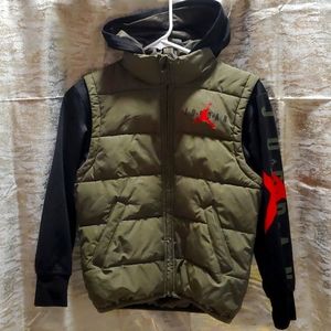 BOYS JORDAN THERMAFIT VEST WITH HOODIE LINER